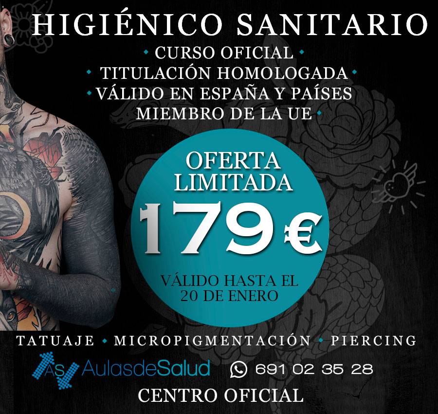 Curso Higiénico Sanitario - Micropigmentación - Tatuajes - Anillados