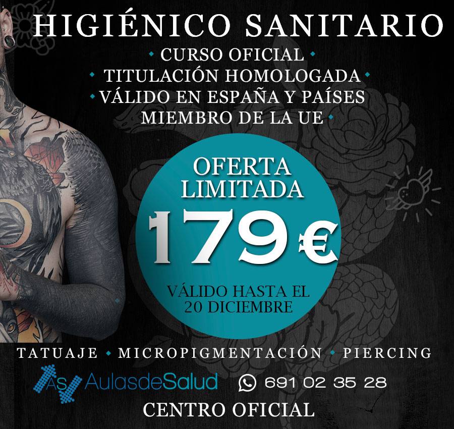 Curso Higiénico Sanitario - Micropigmentación - Tatuajes - Anillados